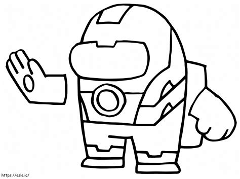 Among Us Piel Ironman para colorear