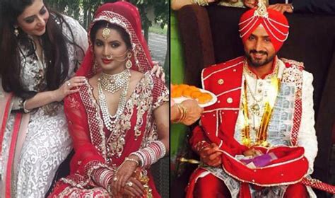 Harbhajan Singh-Geeta Basra look beautiful as 'Dulha-Dulhan' - India TV ...