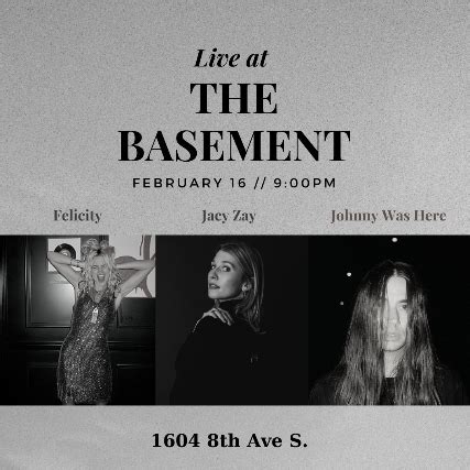 Jacy Zay, Johnny Was Here, and Felicity, The Basement Nashville, 16 ...