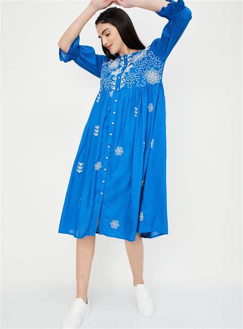 Buy Women Embroidered Midi Boho Dress Online at just Rs. 1199.0 ...