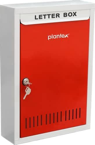 Wall Mounting Letter Box with 2 Keys (Red) 11 x 9 x 4.5 inch : Amazon ...