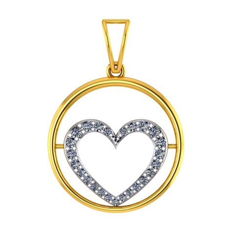 Shop now 18K Unique diamond heart desing Pendant of PC Chandra ...