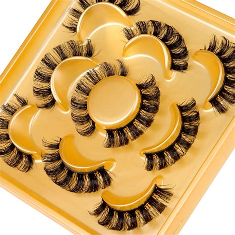 Buy Russian Strip Mink Lashes Fluffy Natural Look False Eyelashes Wispy ...