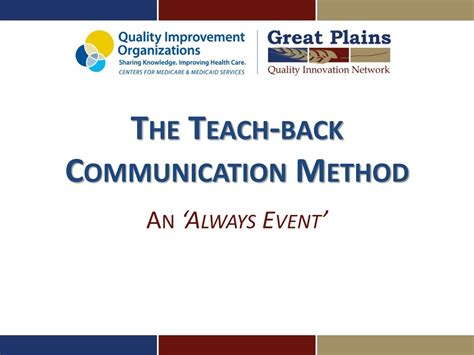 Teach Back Methodology