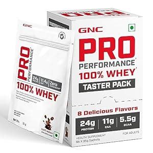 GNC Pro Performance 100% Whey Protein Powder Taster Pack,Boosts ...