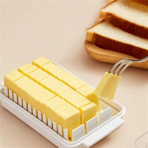 Caja de almacenamiento con tapa para cortar y almacenar mantequilla y ...