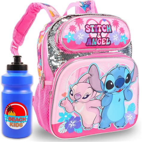 Amazon.com | Stitch and Angel Backpack for Kids Set - Bundle 12” Mini ...