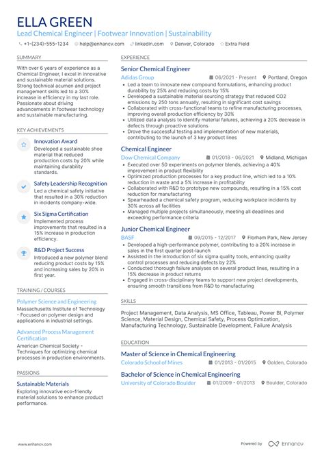 Chemical Engineer Job Description