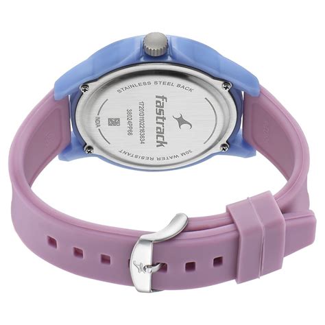Buy Online Fastrack Tees Quartz Analog Pink Dial Silicone Strap Unisex ...