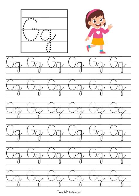 9 Cursive G Tracing Worksheets - Free Printables - Teach Prints