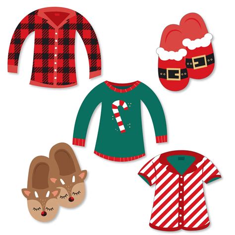 Big Dot of Happiness Christmas Pajamas - DIY Shaped Holiday Plaid PJ ...