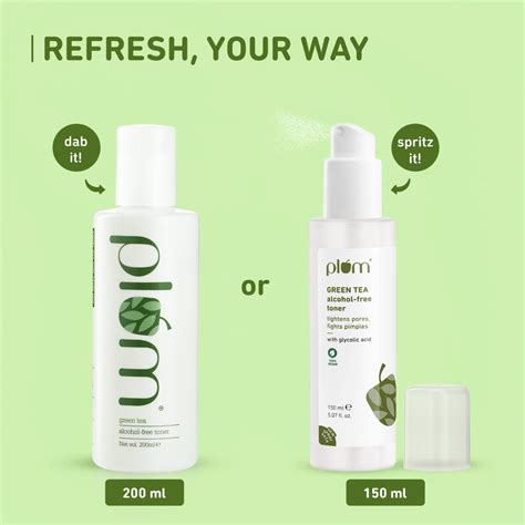 Green Tea Alcohol Free Toner for Oily Skin with Glycolic Acid