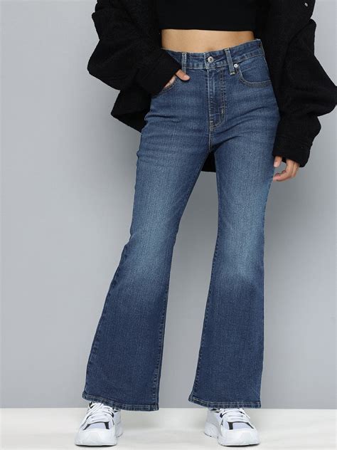 Women's 726 Blue Flared Fit High Rise Jeans – Levis India Store