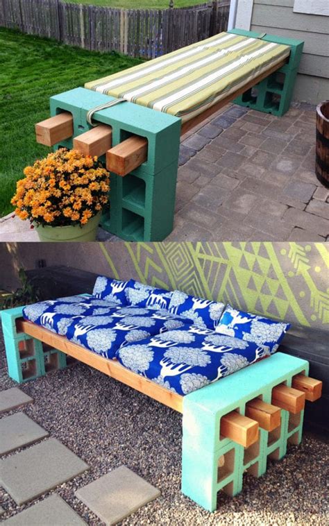 Diy garden on sale bench with back