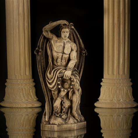 Wooden Lucifer of Liege Lucifer Statue Wood Sculpture Belgium - Etsy