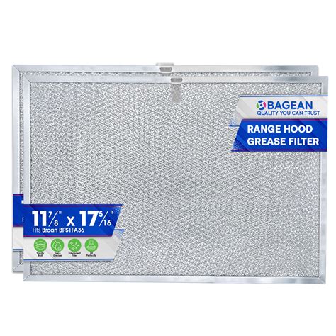 Bagean Stove Hood Vent Filter 11.8" x 17.35" BPS1FA36 Compatible with ...