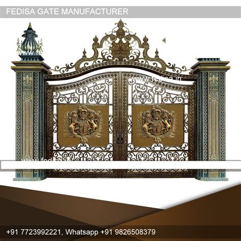 Home Main Gate Design Square Bar Steel Gate Design Ss Compound Gate ...