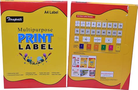 A4 Size White Self Adhesive ST Label/Sticker for Printer (Inkjet/Copier ...