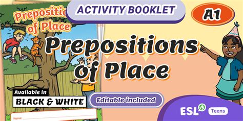 ESL Prepositions of Place Activity Booklet [Kids, A2]