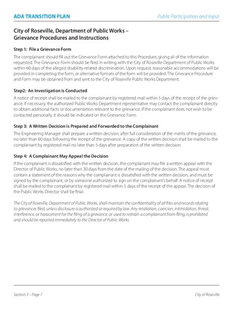 Fillable Online AMERICANS WITH DISABILITIES ACT GRIEVANCE FORM Fax ...