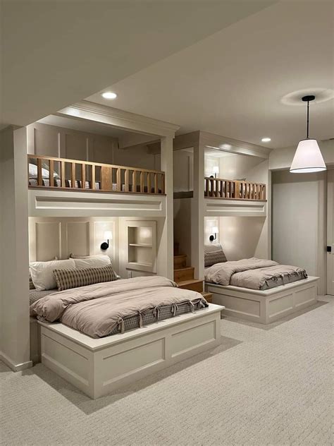Cozy Bunk Room with Built-In Beds
