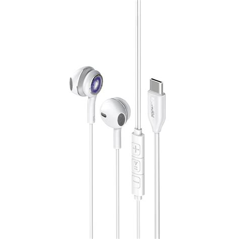 Promate Lumibuds with USB-C Connector, Transparent in Ear USB-C HD ...