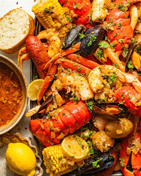 Gourmet Crab Cajun Seafood Boil With Garlic Butter Sauce