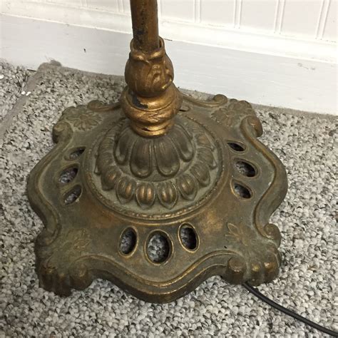 Antique 1920's Ornate Cast Iron Bridge Arm Floor Lamp with Claw Foot ...