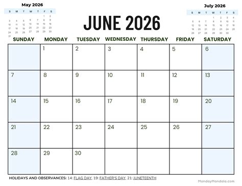 June 2026 Calendars (52 Free PDF Printables)
