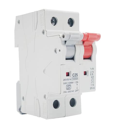 Newow 25Amp Single Pole Neutral SPN MCB ISI Marked Miniature Circuit ...