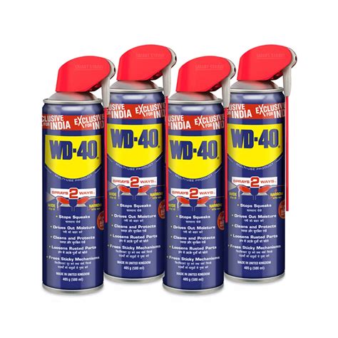 WD-40 Smart Straw Spray 500 ml Multipurpose for Auto Maintenance, Rust ...