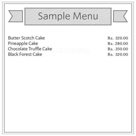 Menu of Cake Bites, Vasai, Mumbai