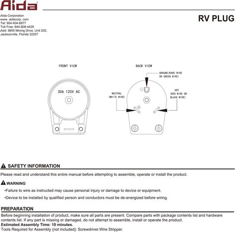 Buy NEMA ਟੀਟੀ -30 ਪੀ, 30 ਐਮਪੀ ਰਿਪਲੇਸਮੈਂਟ ਪਲੱਗ 125 ਵੋਲਟ 3 ਪ੍ਰੋਂਗ ਸਵੈ ...