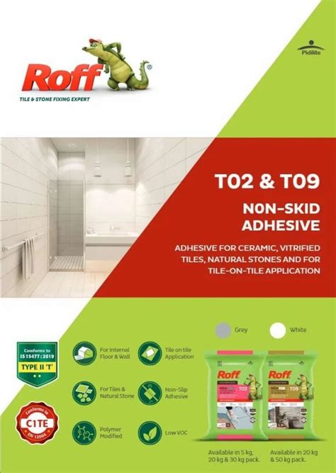 Tile Adhesive - 20 kg Roff NSA Grey T02 Tile Adhesive Service Provider ...