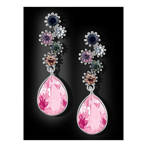 Stylish Drop Aaa Crystal Rhodium Pink Dangle Drop Earring Girls Women ...