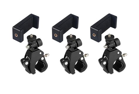 3PC Action Camera and Mobile Universal Aluminium Alloy Mount with Two ...