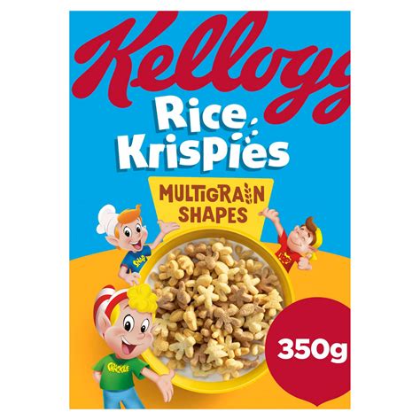 Kellogg's Rice Krispies Multigrain Shapes Breakfast Cereal 350g ...