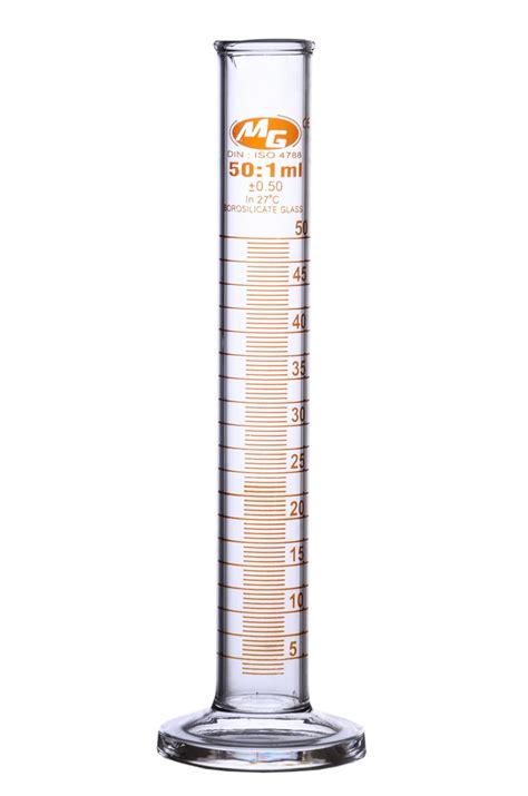 Buy MGLASS Borosilicate Glass Measuring Cylinder 50ml Heavy Duty ...