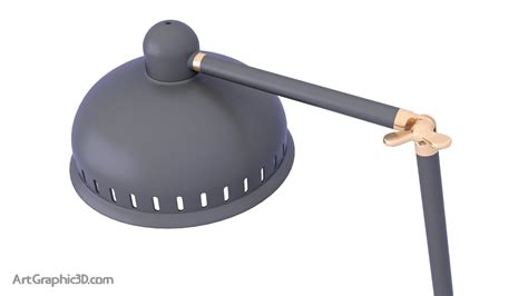 Adjustable Arm Floor Lamp 3D Model - Download