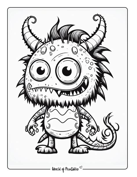 Monster Coloring Pages - World of Printables