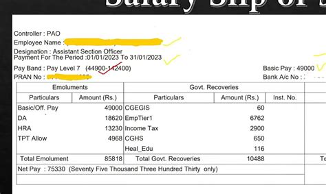 This is the latest salary slip of ASO recruited through SSC CGL. YOE:3 ...