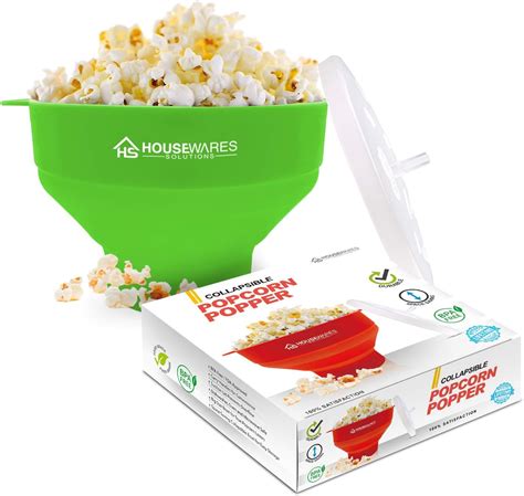 Amazon.com: Collapsible Silicone Microwave Hot Air Popcorn Popper Bowl ...