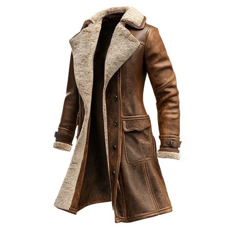 Women's Vintage Brown Suede Leather Coat With Shearling Lining