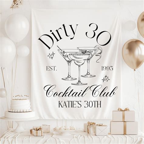 Dirty 30 Birthday Banner, 30th Birthday Banner, 30th Birthday ...
