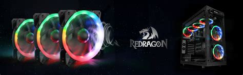 Redragon GC-F006 Gaming Computer Case 120mm PC Cooling Fan, RGB LED ...