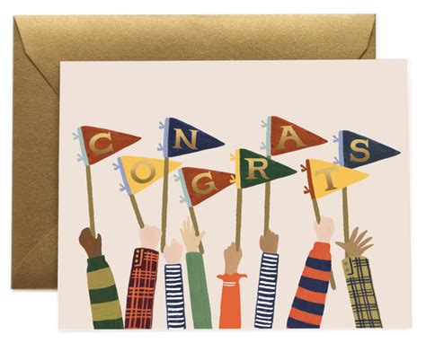 Congrats Pennants Card - Greeting Card | Online Shop | Rifle Paper Co ...