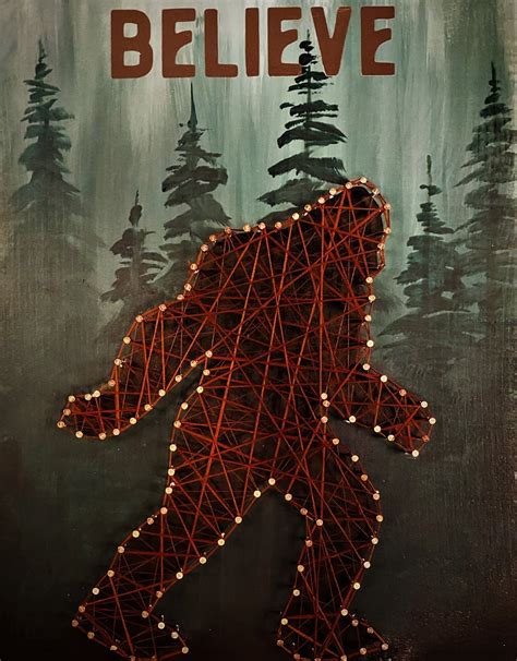 Sasquatch Bigfoot String Art - DIY KIT - Uncorked Canvas