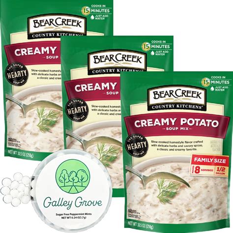 Amazon.com : Bear Creek Creamy Potato Dry Soup Mix Starter Kit Bulk (3 ...
