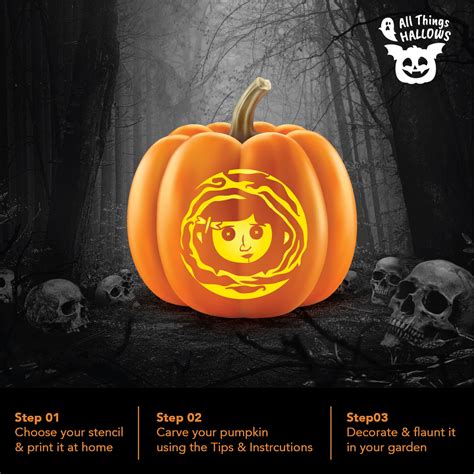 Coraline Pumpkin Stencil - Allthingshallows.com – AllThingsHallows