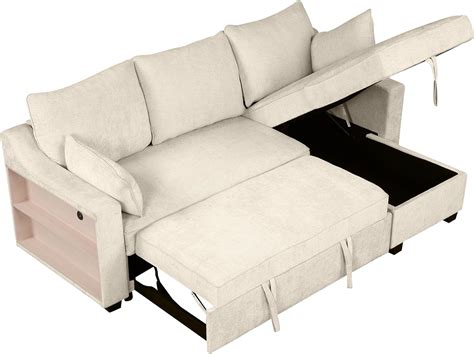 LUMISOL 90 Convertible L Shaped Sofa with Pull Out India | Ubuy